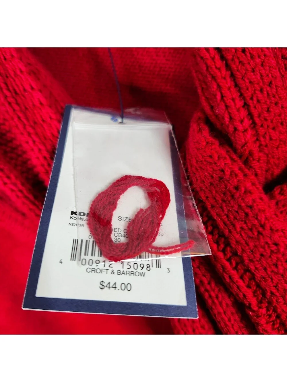 Croft & Barrow Sweater & Matching Scarf Set XL Red NWT Soft Knit Gift Set